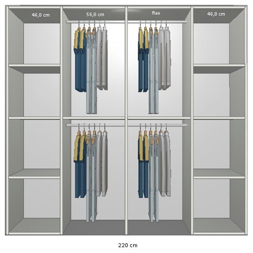 Billede af Inventar fra bredde 200 cm til 220 cm Model A